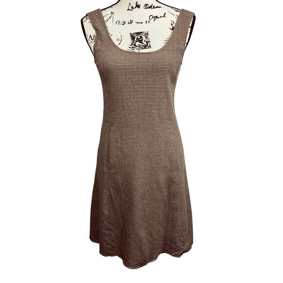 Theory JORA Dress Tan Brown Wool Sleeveless A-Line Fit & Flare size 2  pin up - Picture 1 of 16